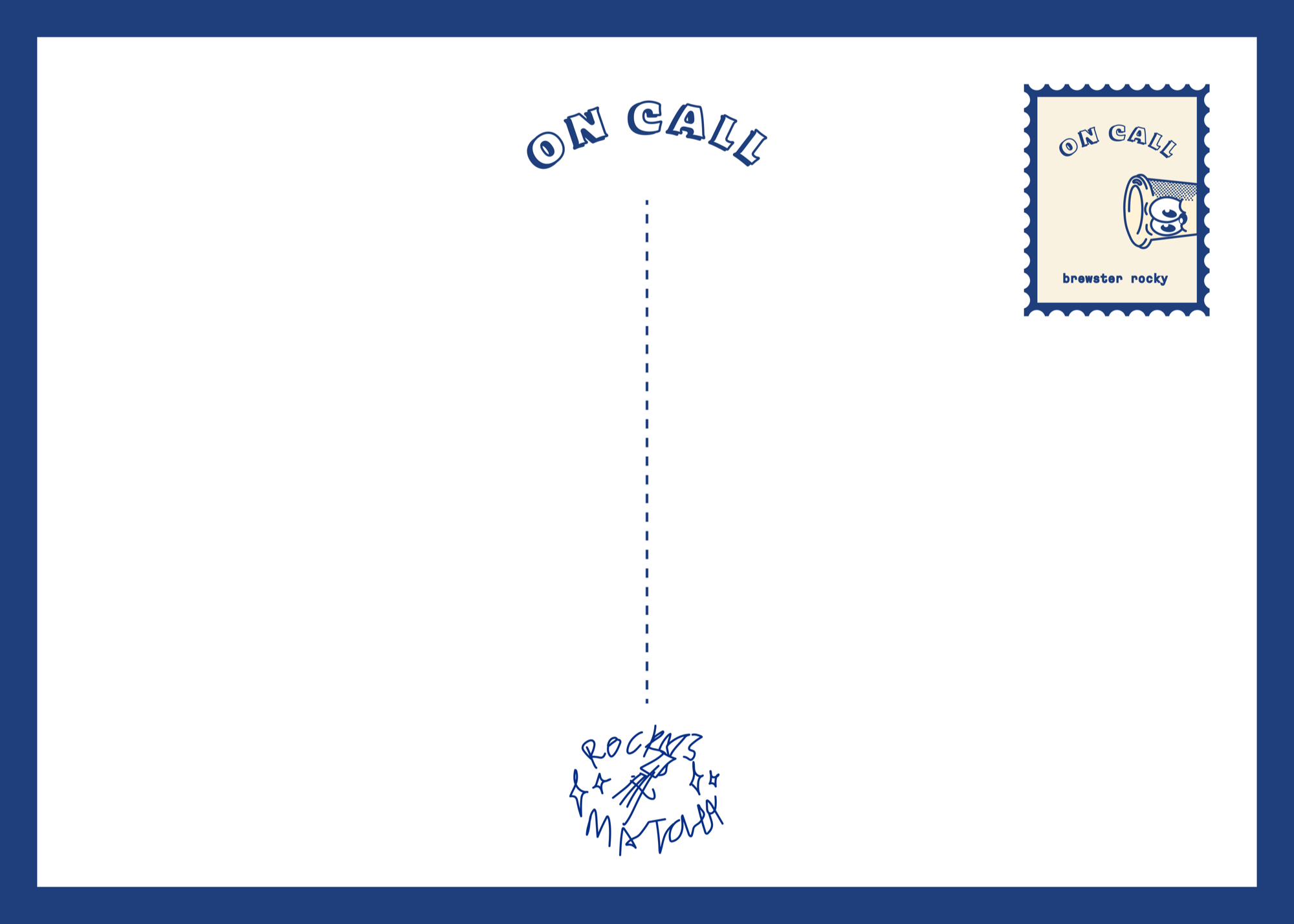 On Call postcard back with a brewster rocky stamp