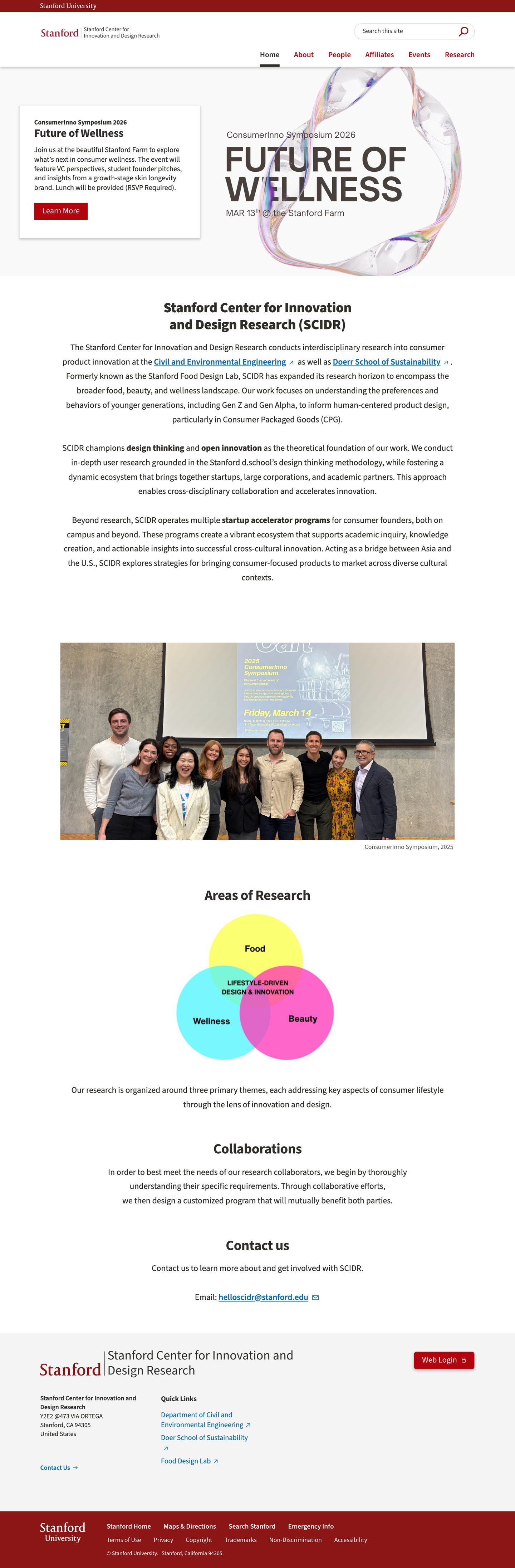 SCIDR website homepage